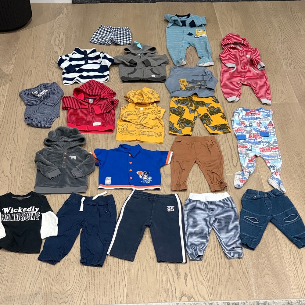 Assorted Boys 12 Months Baby Clothing Set 19 Pieces